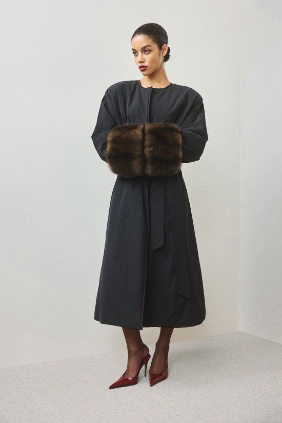 COLLECTION - Пальто с мехом баргузинского соболя