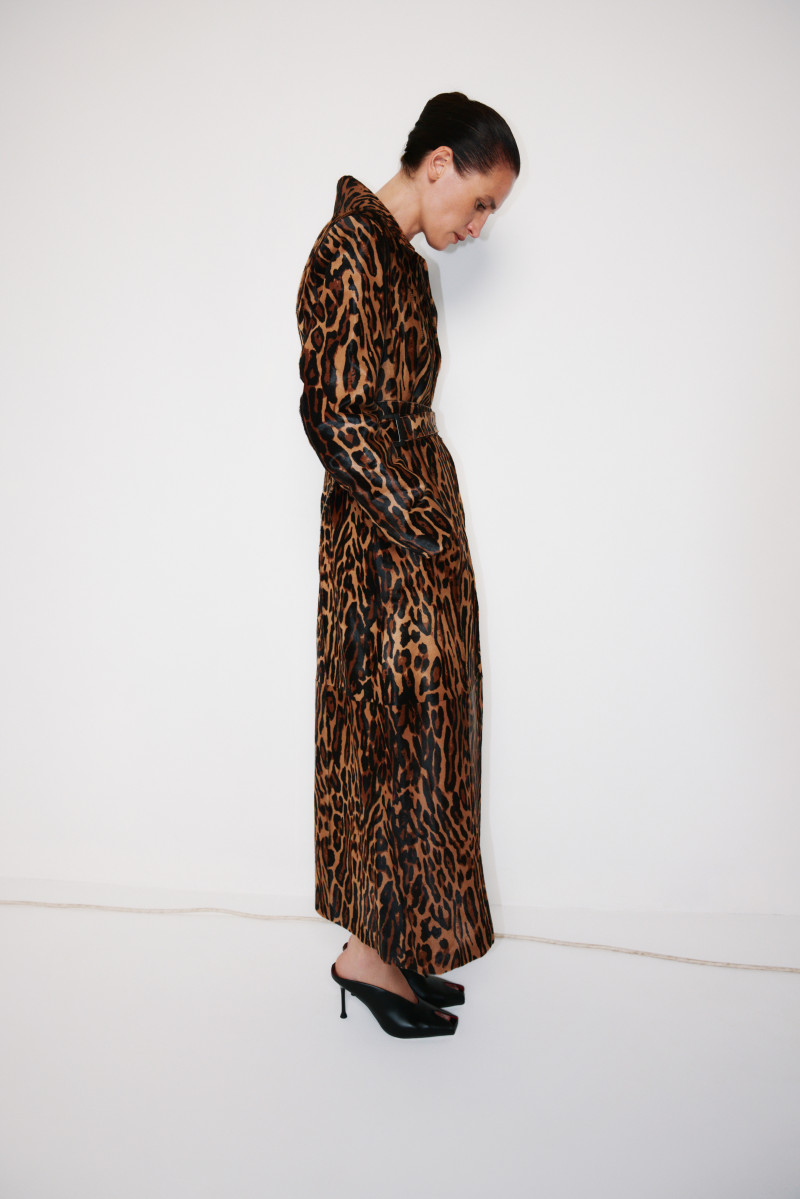 Photo of NEW - Printed baby calfskin trench coat